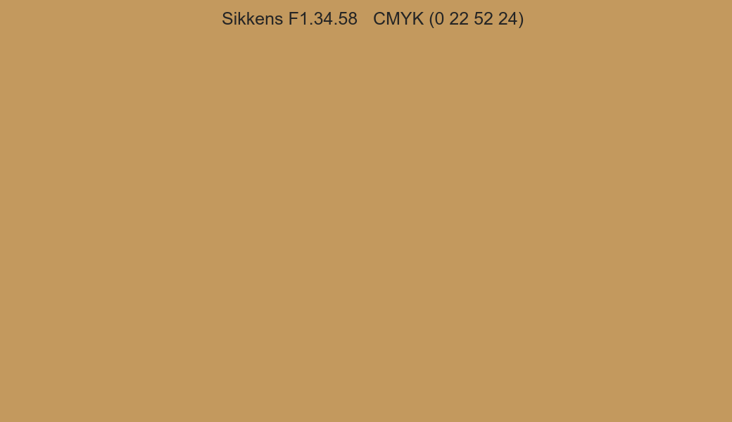 Color Sikkens F1.34.58 to CMYK (0 22 52 24) converter Color Sikkens F1.34.58 to CMYK (0 22 52 24) converter