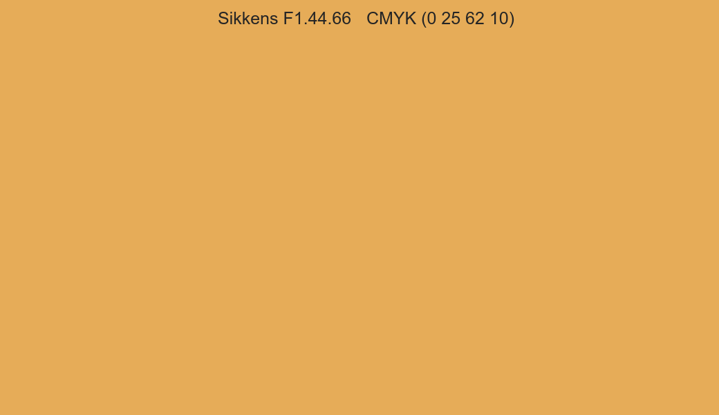 Color Sikkens F1.44.66 to CMYK (0 25 62 10) converter Color Sikkens F1.44.66 to CMYK (0 25 62 10) converter