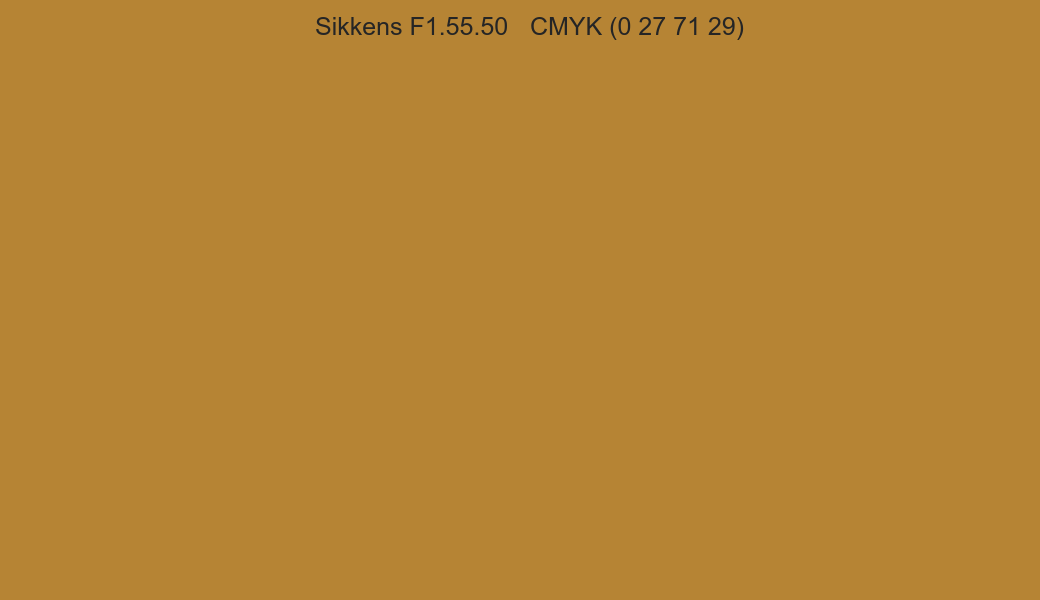 Color Sikkens F1.55.50 to CMYK (0 27 71 29) converter Color Sikkens F1.55.50 to CMYK (0 27 71 29) converter