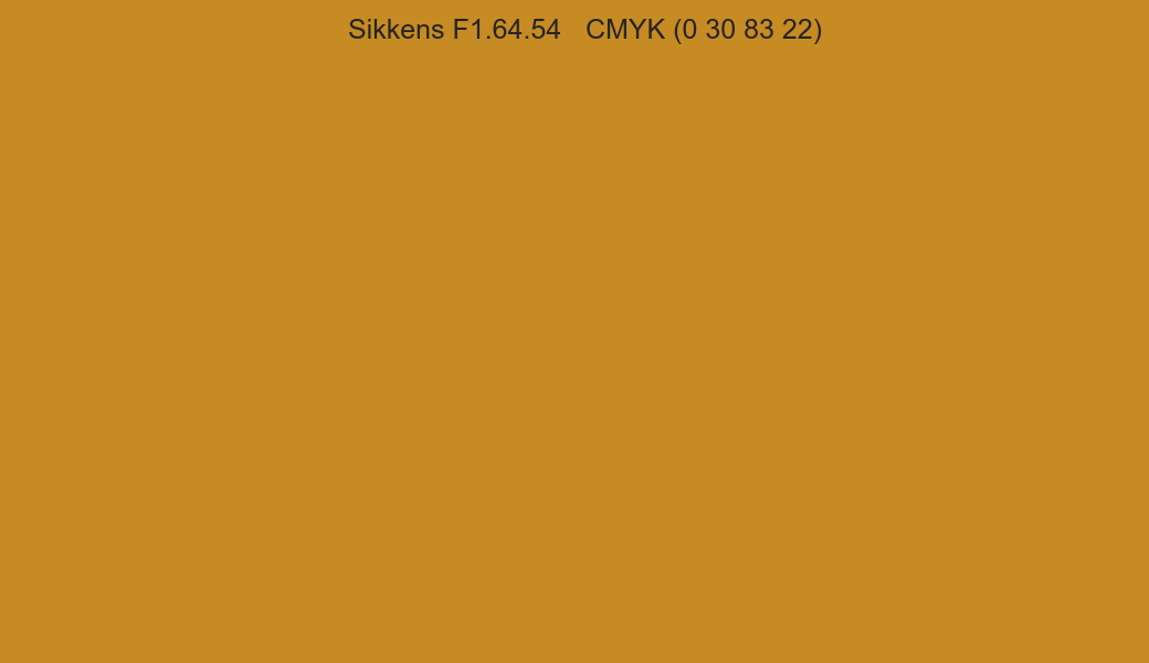Color Sikkens F1.64.54 to CMYK (0 30 83 22) converter Color Sikkens F1.64.54 to CMYK (0 30 83 22) converter