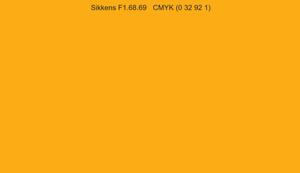 Color Sikkens F1.68.69 to CMYK (0 32 92 1) converter Color Sikkens F1.68.69 to CMYK (0 32 92 1) converter