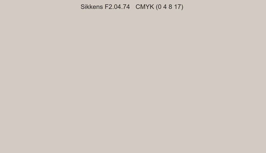 Color Sikkens F2.04.74 to CMYK (0 4 8 17) converter Color Sikkens F2.04.74 to CMYK (0 4 8 17) converter