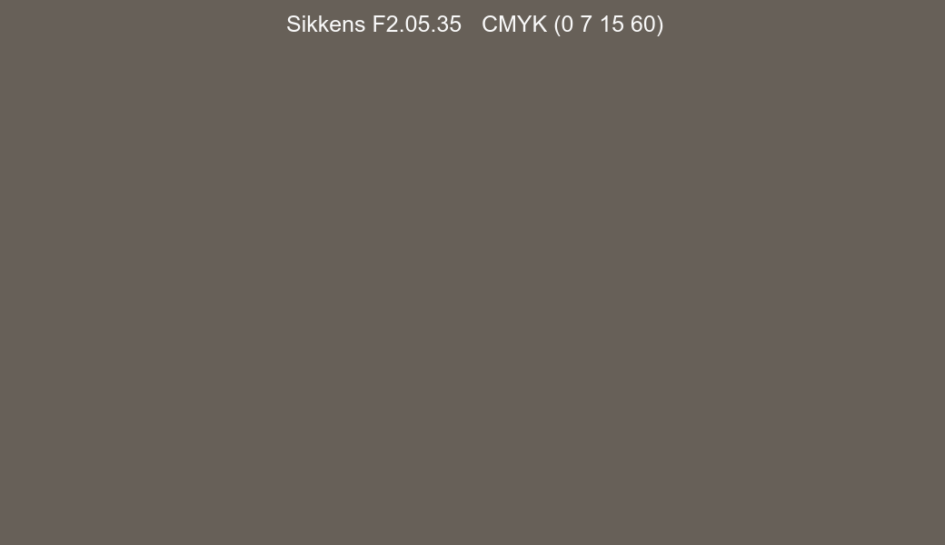 Color Sikkens F2.05.35 to CMYK (0 7 15 60) converter Color Sikkens F2.05.35 to CMYK (0 7 15 60) converter