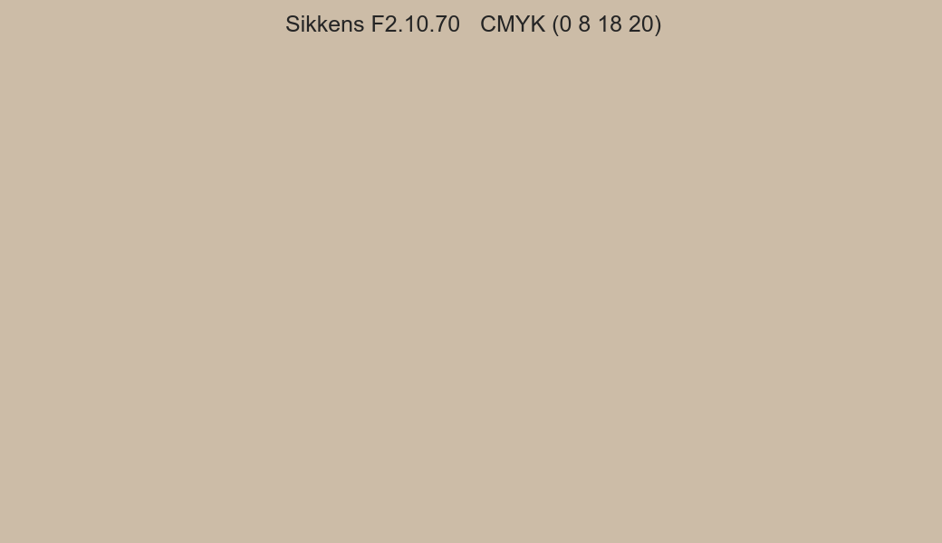 Color Sikkens F2.10.70 to CMYK (0 8 18 20) converter Color Sikkens F2.10.70 to CMYK (0 8 18 20) converter