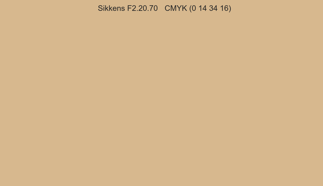 Color Sikkens F2.20.70 to CMYK (0 14 34 16) converter Color Sikkens F2.20.70 to CMYK (0 14 34 16) converter