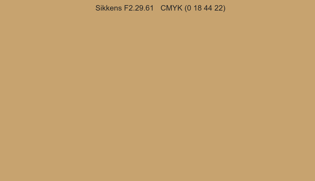 Color Sikkens F2.29.61 to CMYK (0 18 44 22) converter Color Sikkens F2.29.61 to CMYK (0 18 44 22) converter