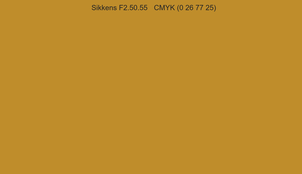Color Sikkens F2.50.55 to CMYK (0 26 77 25) converter Color Sikkens F2.50.55 to CMYK (0 26 77 25) converter