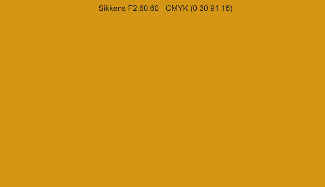 Color Sikkens F2.60.60 to CMYK (0 30 91 16) converter Color Sikkens F2.60.60 to CMYK (0 30 91 16) converter
