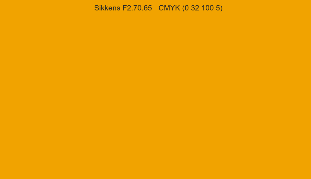 Color Sikkens F2.70.65 to CMYK (0 32 100 5) converter Color Sikkens F2.70.65 to CMYK (0 32 100 5) converter