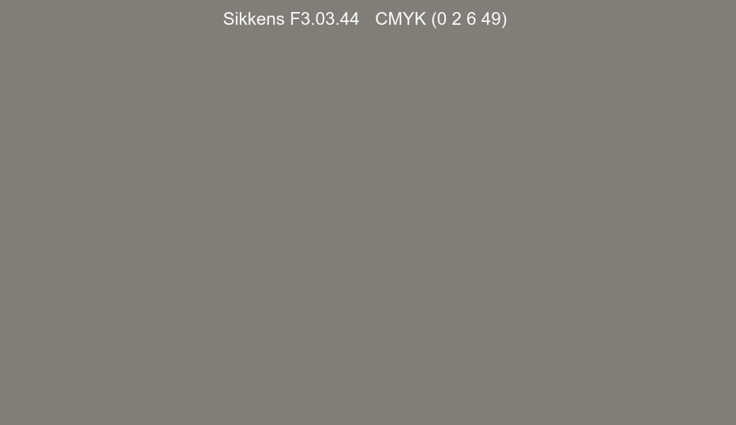 Color Sikkens F3.03.44 to CMYK (0 2 6 49) converter Color Sikkens F3.03.44 to CMYK (0 2 6 49) converter