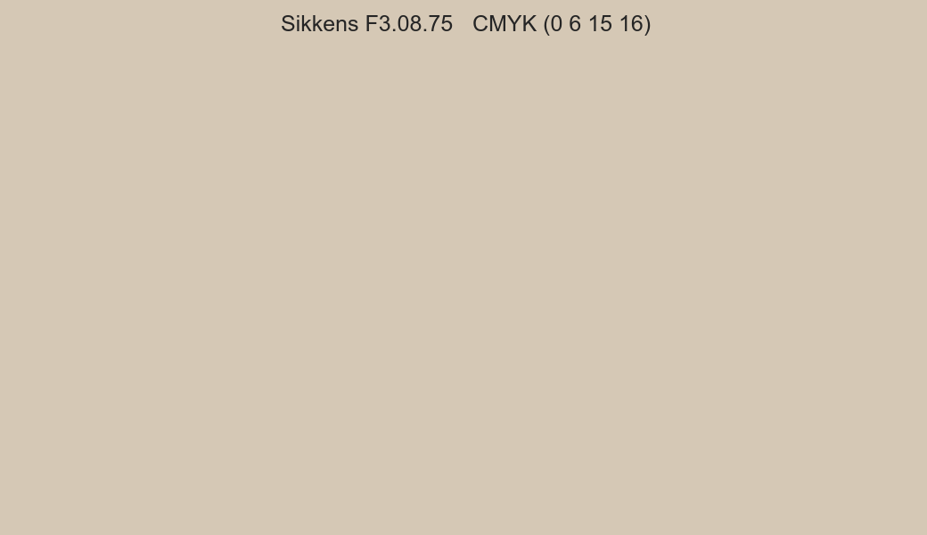 Color Sikkens F3.08.75 to CMYK (0 6 15 16) converter Color Sikkens F3.08.75 to CMYK (0 6 15 16) converter