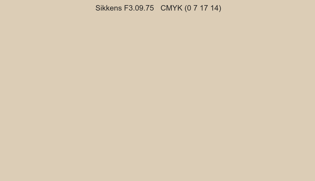 Color Sikkens F3.09.75 to CMYK (0 7 17 14) converter Color Sikkens F3.09.75 to CMYK (0 7 17 14) converter