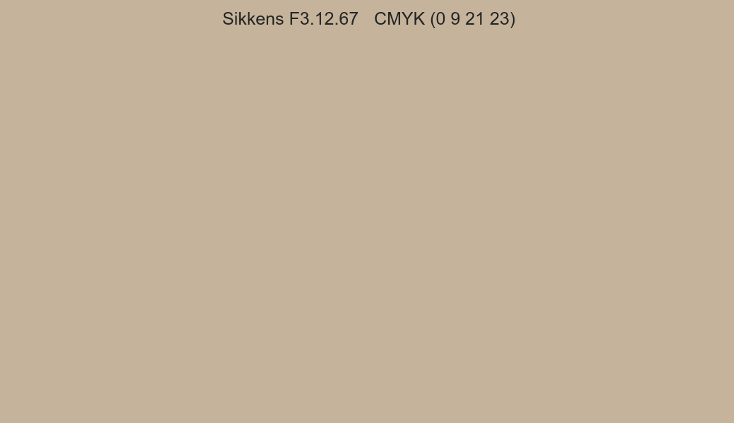 Color Sikkens F3.12.67 to CMYK (0 9 21 23) converter Color Sikkens F3.12.67 to CMYK (0 9 21 23) converter