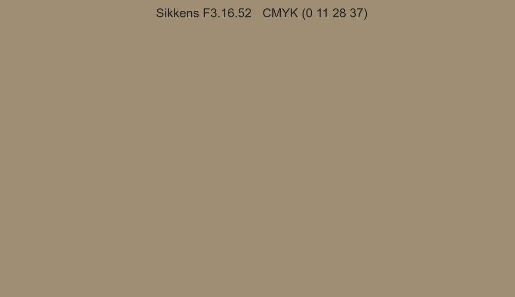 Color Sikkens F3.16.52 to CMYK (0 11 28 37) converter Color Sikkens F3.16.52 to CMYK (0 11 28 37) converter