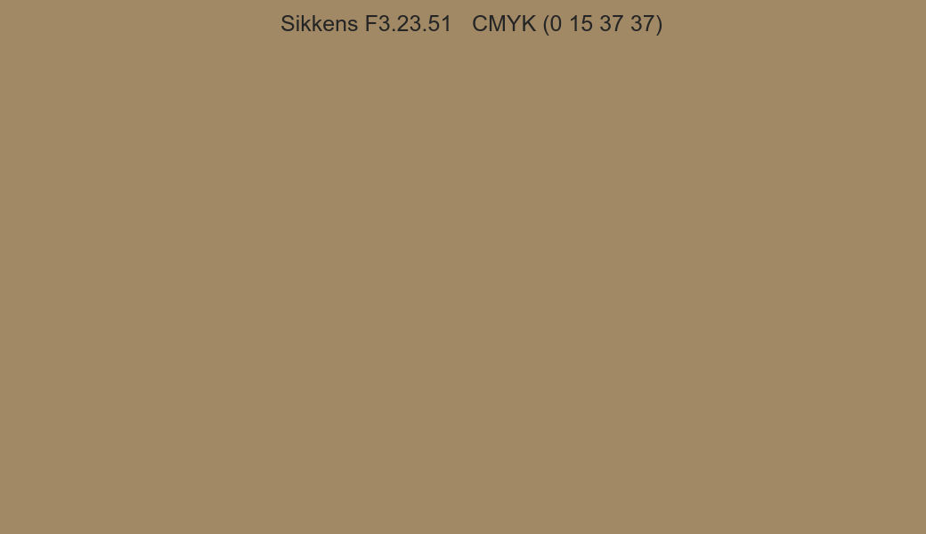Color Sikkens F3.23.51 to CMYK (0 15 37 37) converter Color Sikkens F3.23.51 to CMYK (0 15 37 37) converter