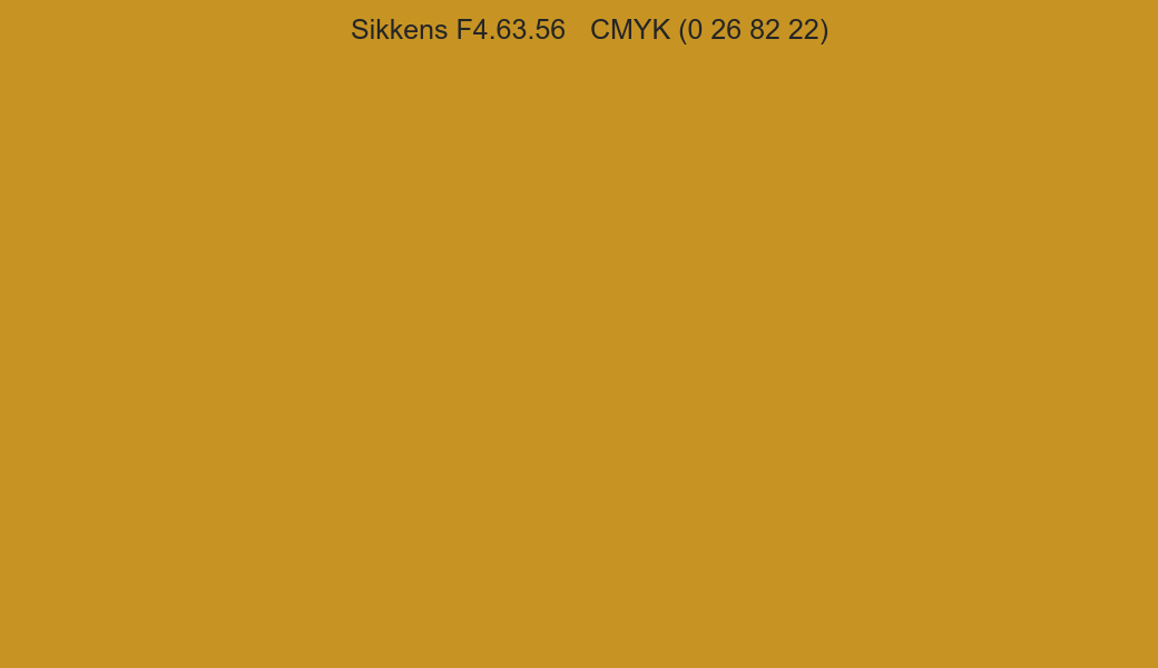 Color Sikkens F4.63.56 to CMYK (0 26 82 22) converter Color Sikkens F4.63.56 to CMYK (0 26 82 22) converter