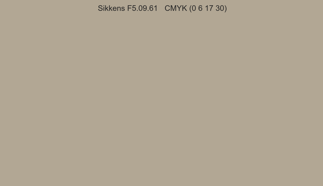 Color Sikkens F5.09.61 to CMYK (0 6 17 30) converter Color Sikkens F5.09.61 to CMYK (0 6 17 30) converter