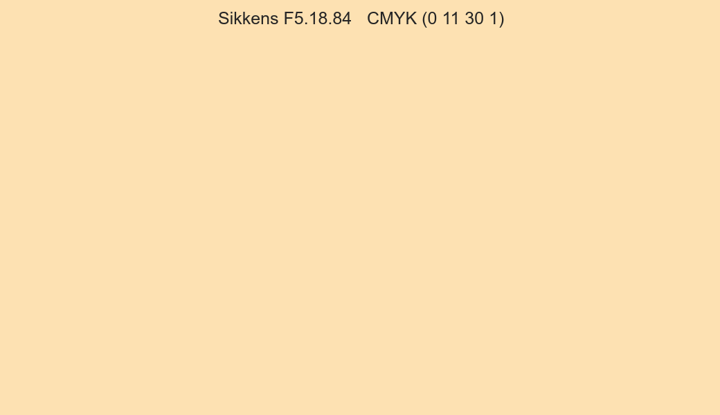 Color Sikkens F5.18.84 to CMYK (0 11 30 1) converter Color Sikkens F5.18.84 to CMYK (0 11 30 1) converter