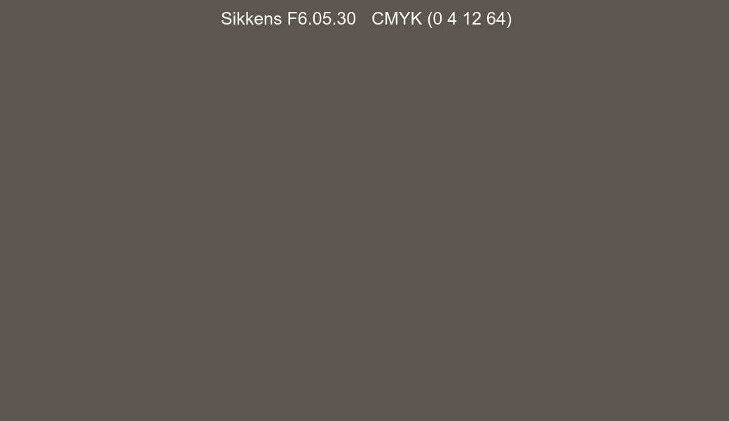 Color Sikkens F6.05.30 to CMYK (0 4 12 64) converter Color Sikkens F6.05.30 to CMYK (0 4 12 64) converter