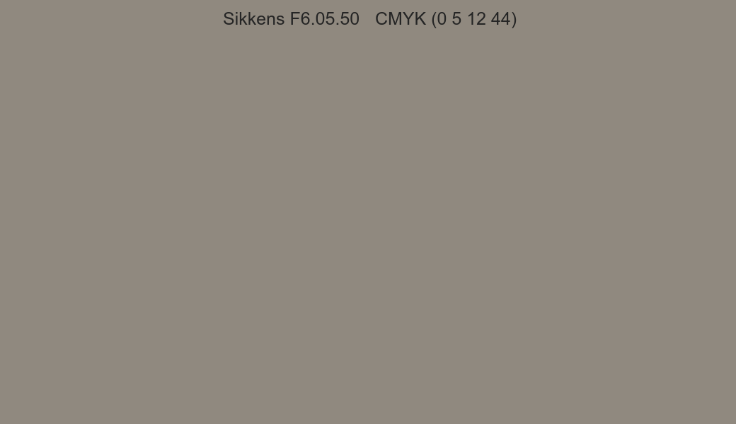 Color Sikkens F6.05.50 to CMYK (0 5 12 44) converter Color Sikkens F6.05.50 to CMYK (0 5 12 44) converter