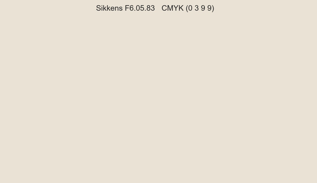 Color Sikkens F6.05.83 to CMYK (0 3 9 9) converter Color Sikkens F6.05.83 to CMYK (0 3 9 9) converter