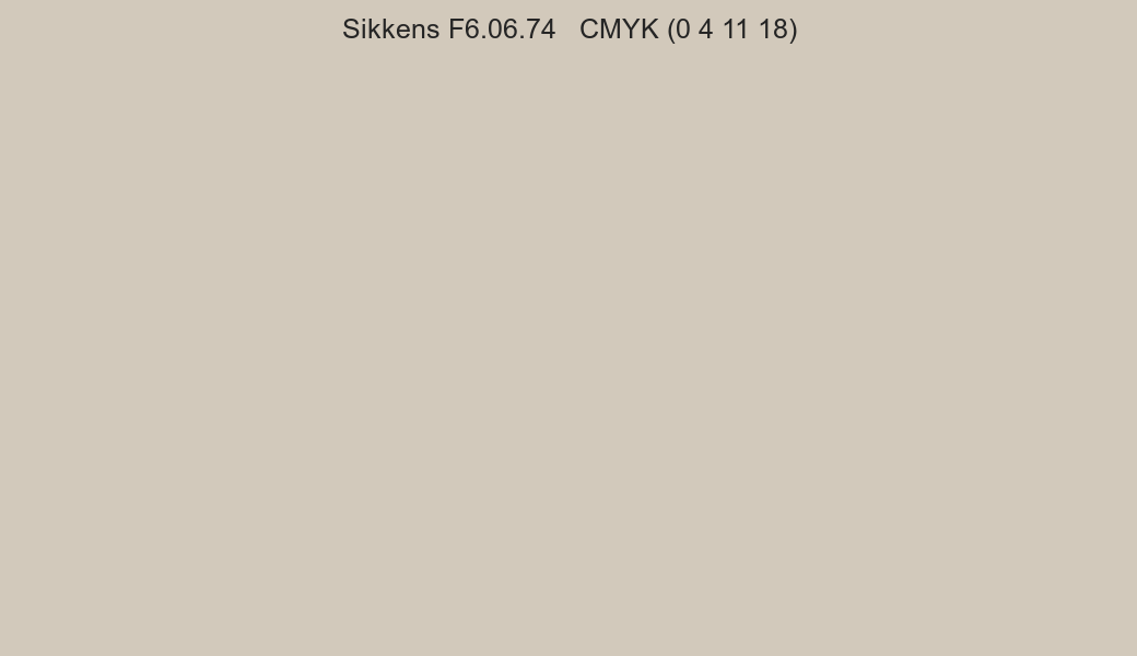 Color Sikkens F6.06.74 to CMYK (0 4 11 18) converter Color Sikkens F6.06.74 to CMYK (0 4 11 18) converter