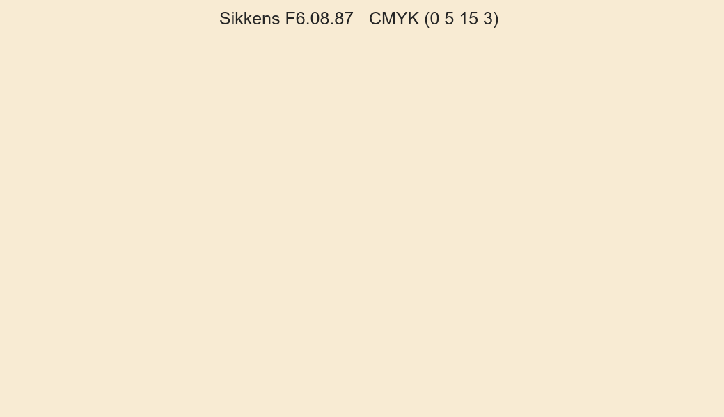 Color Sikkens F6.08.87 to CMYK (0 5 15 3) converter Color Sikkens F6.08.87 to CMYK (0 5 15 3) converter