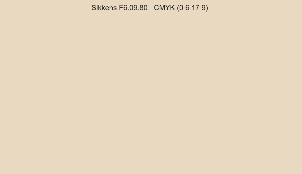 Color Sikkens F6.09.80 to CMYK (0 6 17 9) converter Color Sikkens F6.09.80 to CMYK (0 6 17 9) converter