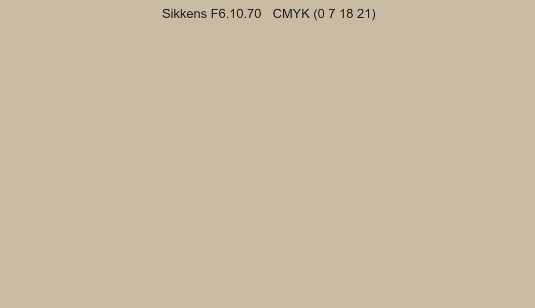 Color Sikkens F6.10.70 to CMYK (0 7 18 21) converter Color Sikkens F6.10.70 to CMYK (0 7 18 21) converter