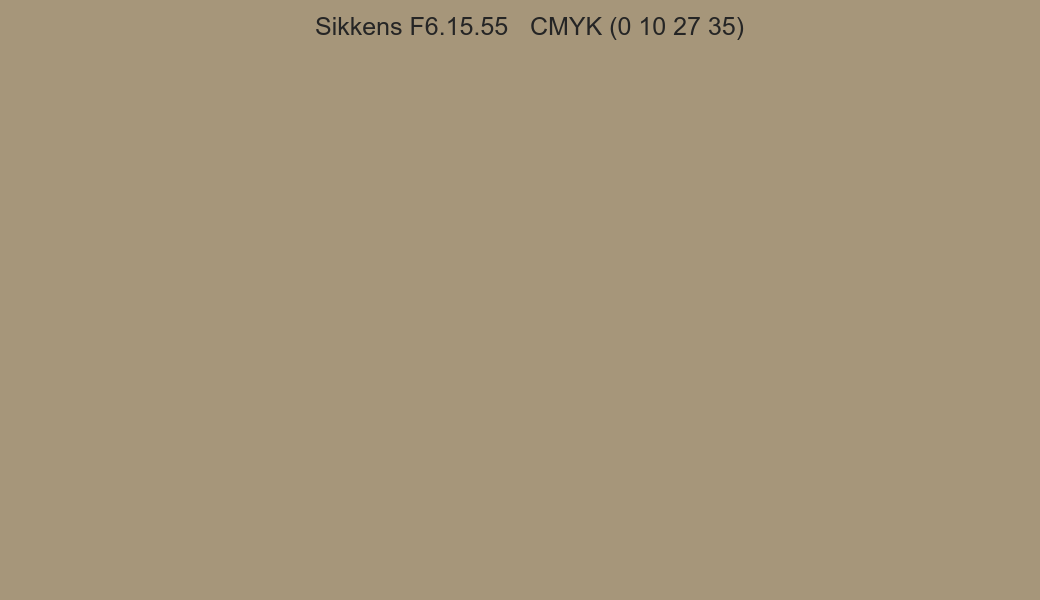 Color Sikkens F6.15.55 to CMYK (0 10 27 35) converter Color Sikkens F6.15.55 to CMYK (0 10 27 35) converter