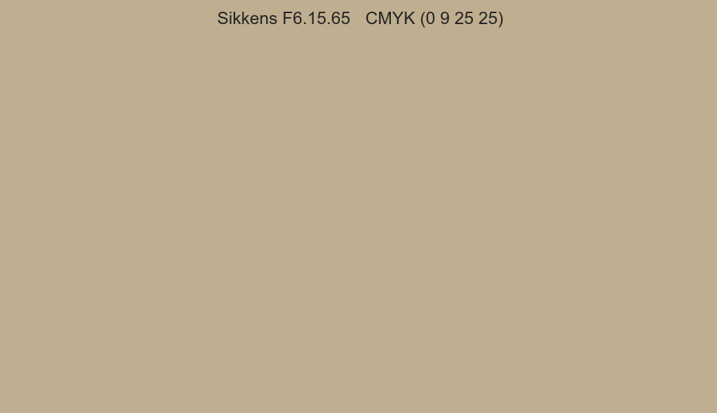 Color Sikkens F6.15.65 to CMYK (0 9 25 25) converter Color Sikkens F6.15.65 to CMYK (0 9 25 25) converter