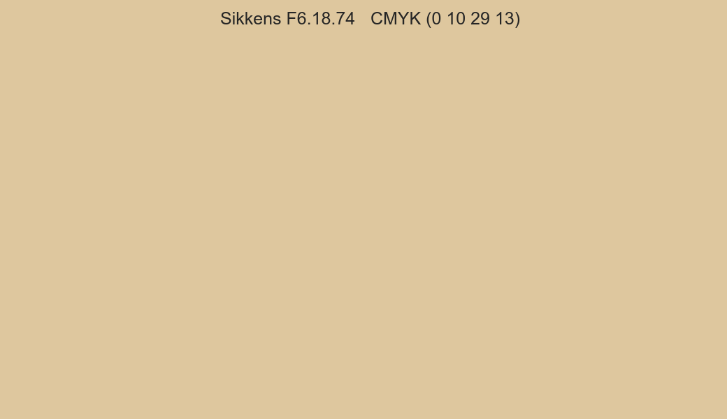 Color Sikkens F6.18.74 to CMYK (0 10 29 13) converter Color Sikkens F6.18.74 to CMYK (0 10 29 13) converter