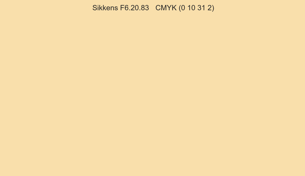 Color Sikkens F6.20.83 to CMYK (0 10 31 2) converter Color Sikkens F6.20.83 to CMYK (0 10 31 2) converter