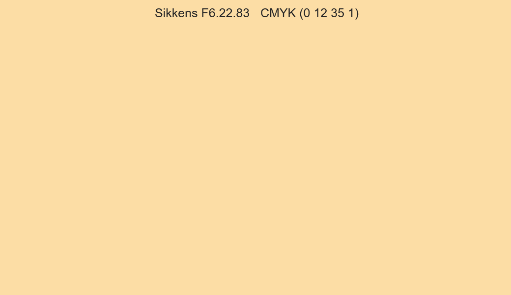Color Sikkens F6.22.83 to CMYK (0 12 35 1) converter Color Sikkens F6.22.83 to CMYK (0 12 35 1) converter