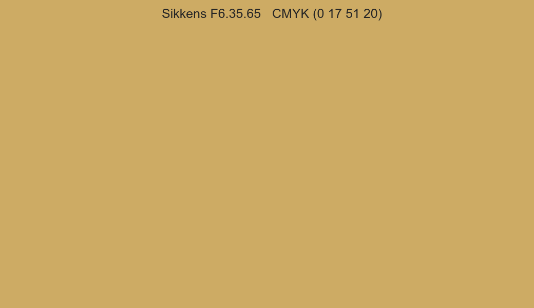 Color Sikkens F6.35.65 to CMYK (0 17 51 20) converter Color Sikkens F6.35.65 to CMYK (0 17 51 20) converter