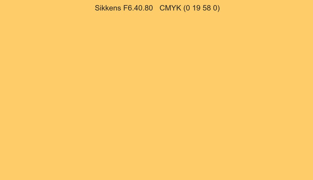 Color Sikkens F6.40.80 to CMYK (0 19 58 0) converter Color Sikkens F6.40.80 to CMYK (0 19 58 0) converter