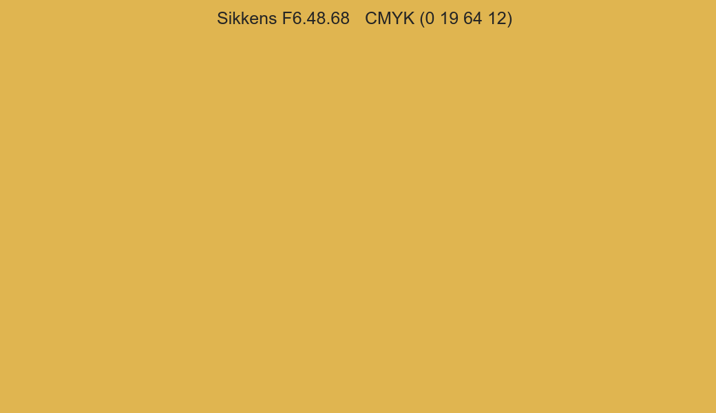 Color Sikkens F6.48.68 to CMYK (0 19 64 12) converter Color Sikkens F6.48.68 to CMYK (0 19 64 12) converter