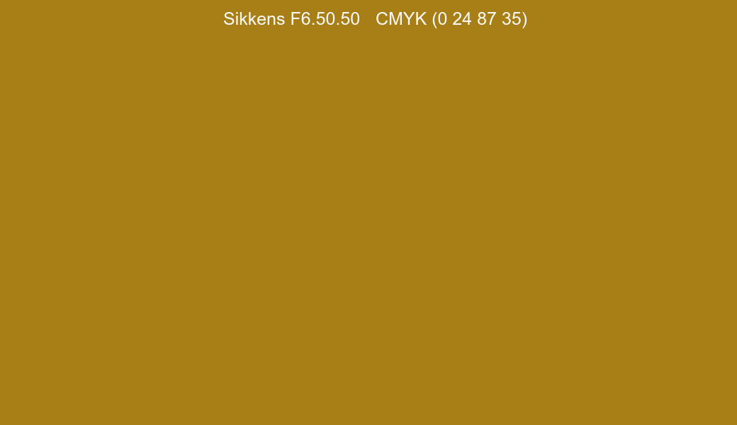 Color Sikkens F6.50.50 to CMYK (0 24 87 35) converter Color Sikkens F6.50.50 to CMYK (0 24 87 35) converter