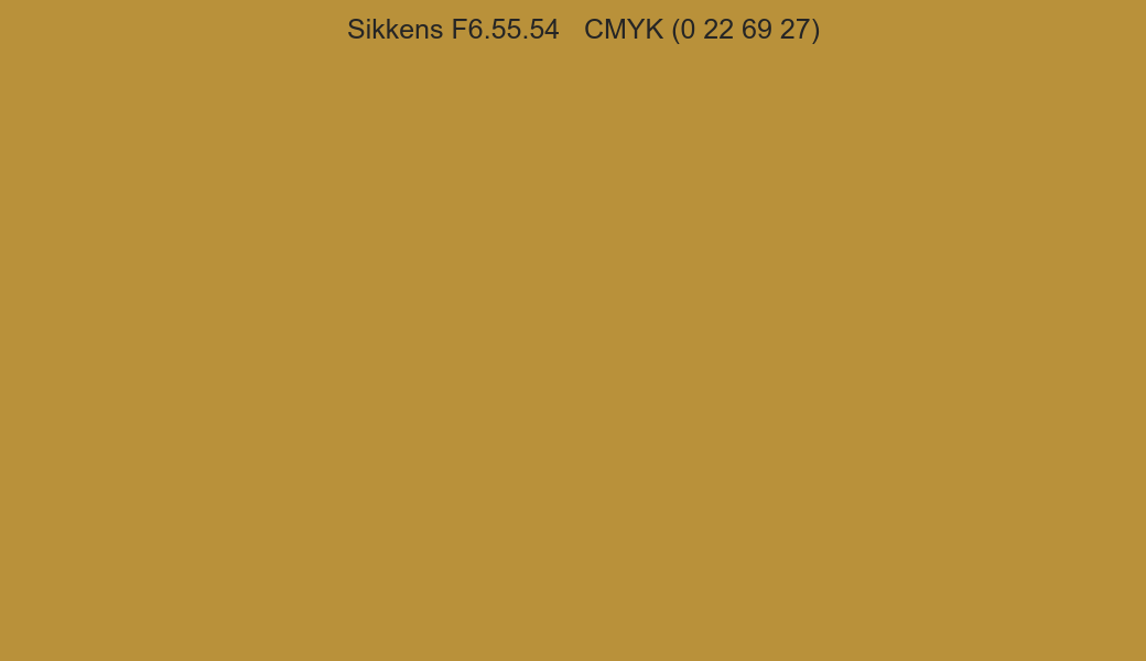 Color Sikkens F6.55.54 to CMYK (0 22 69 27) converter Color Sikkens F6.55.54 to CMYK (0 22 69 27) converter