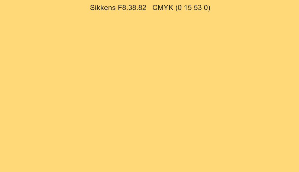 Color Sikkens F8.38.82 to CMYK (0 15 53 0) converter Color Sikkens F8.38.82 to CMYK (0 15 53 0) converter