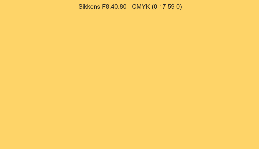 Color Sikkens F8.40.80 to CMYK (0 17 59 0) converter Color Sikkens F8.40.80 to CMYK (0 17 59 0) converter
