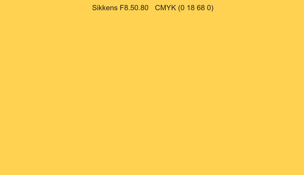 Color Sikkens F8.50.80 to CMYK (0 18 68 0) converter Color Sikkens F8.50.80 to CMYK (0 18 68 0) converter