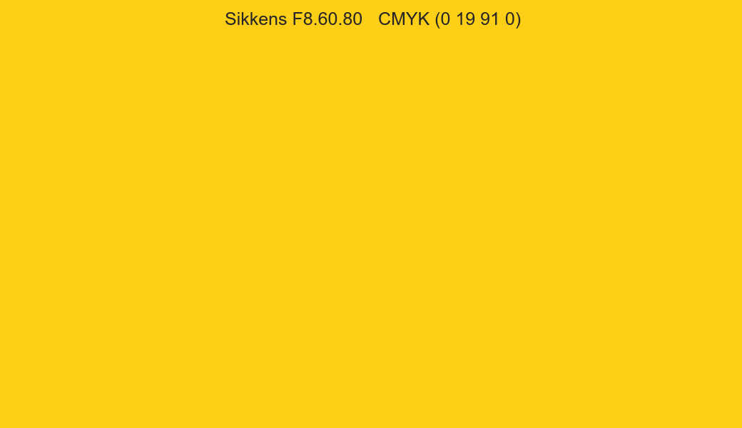 Color Sikkens F8.60.80 to CMYK (0 19 91 0) converter Color Sikkens F8.60.80 to CMYK (0 19 91 0) converter