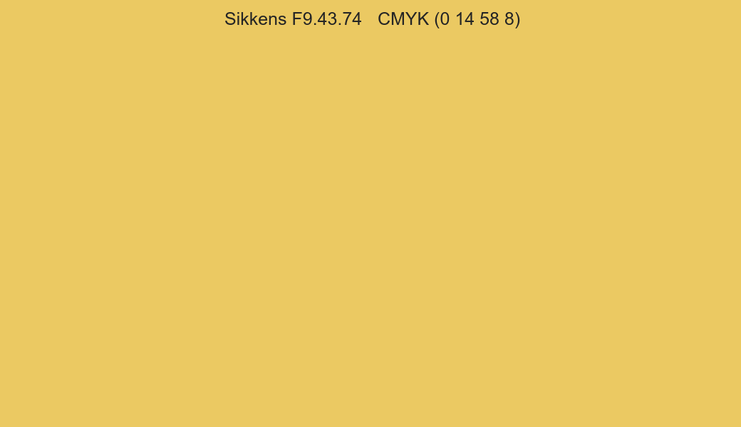 Color Sikkens F9.43.74 to CMYK (0 14 58 8) converter Color Sikkens F9.43.74 to CMYK (0 14 58 8) converter