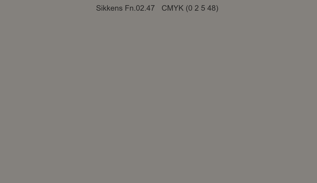 Color Sikkens Fn.02.47 to CMYK (0 2 5 48) converter Color Sikkens Fn.02.47 to CMYK (0 2 5 48) converter