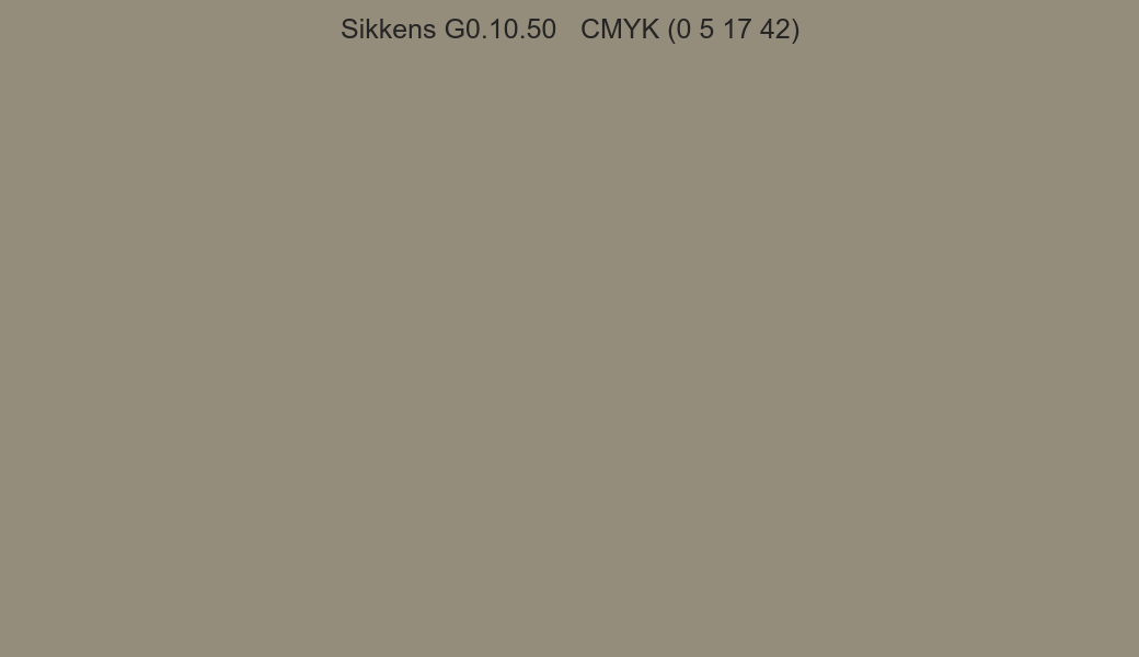 Color Sikkens G0.10.50 to CMYK (0 5 17 42) converter Color Sikkens G0.10.50 to CMYK (0 5 17 42) converter