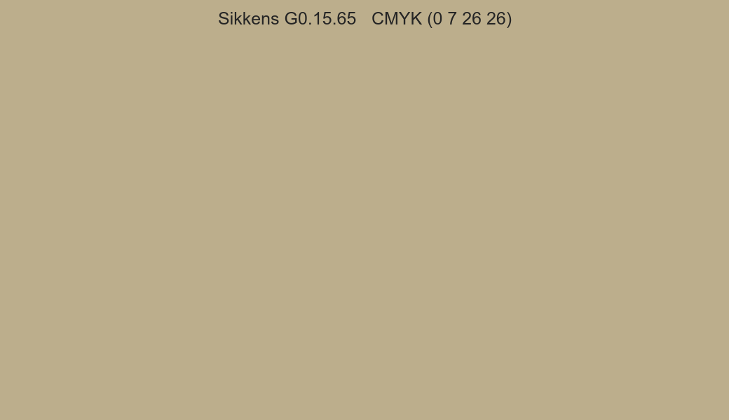 Color Sikkens G0.15.65 to CMYK (0 7 26 26) converter Color Sikkens G0.15.65 to CMYK (0 7 26 26) converter