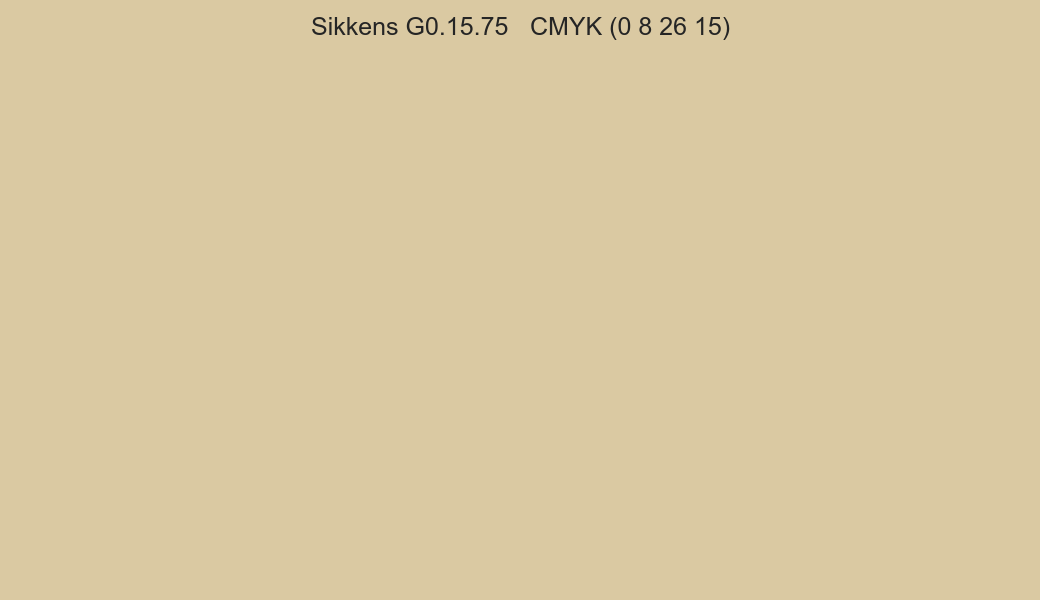 Color Sikkens G0.15.75 to CMYK (0 8 26 15) converter Color Sikkens G0.15.75 to CMYK (0 8 26 15) converter