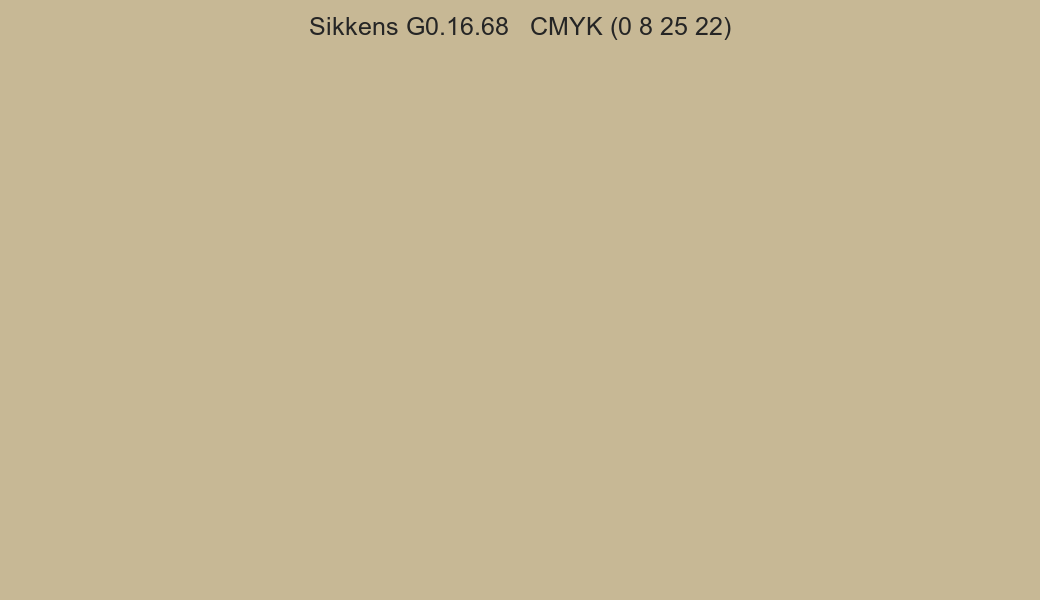 Color Sikkens G0.16.68 to CMYK (0 8 25 22) converter Color Sikkens G0.16.68 to CMYK (0 8 25 22) converter