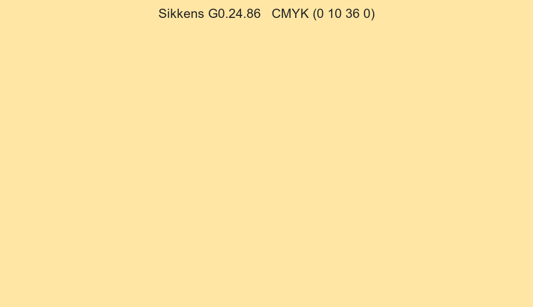 Color Sikkens G0.24.86 to CMYK (0 10 36 0) converter Color Sikkens G0.24.86 to CMYK (0 10 36 0) converter